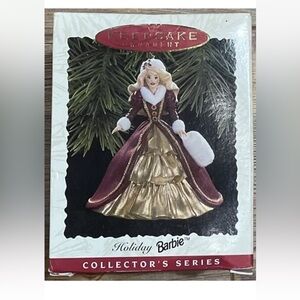 Vintage Hallmark Keepsake Ornament Holiday Barbie Collector’s Series 1996 EUC